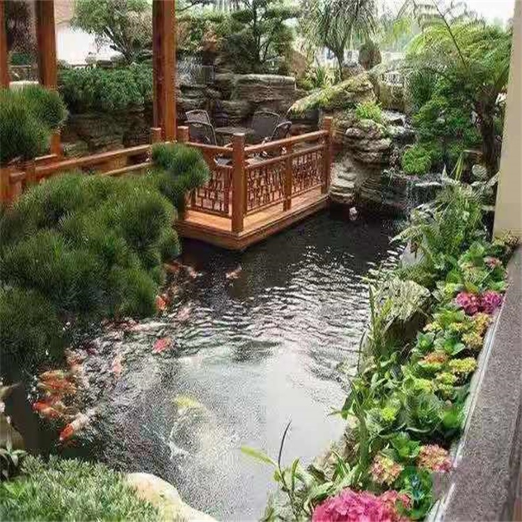 佛山大型庭院假山鱼池景观设计
